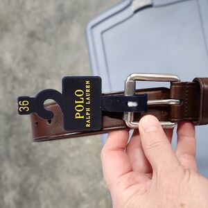 Mens Polo leather belt sz 36 never worn